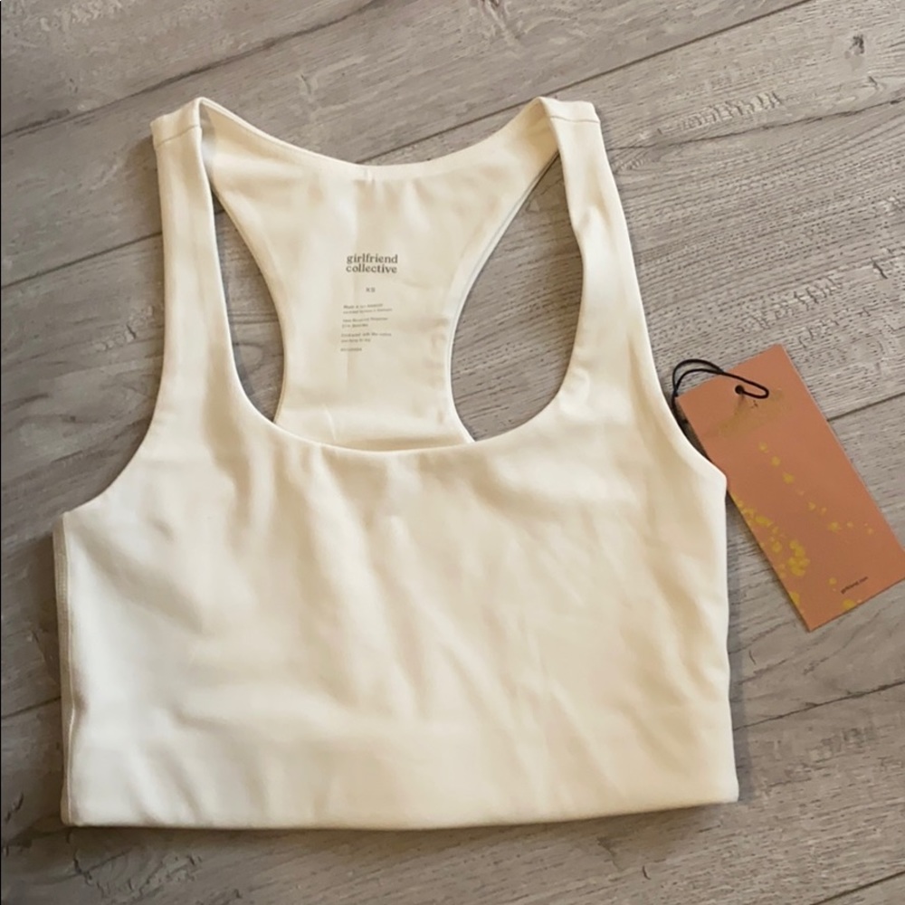 girlfriend collective ivory paloma sports bra